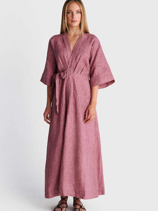 Summer Maxi Dress Wrap Red 8923187 Dusty Rose