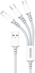 Kakusiga USB към Type-C Lightning micro USB Кабел 1.2м KSC-1025