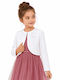 Kids Cotton White Bolero