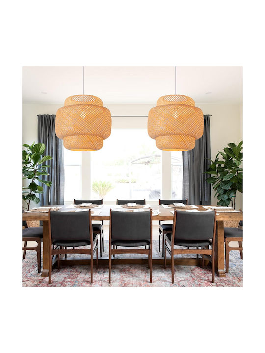 VenCore Lumini Suspendate Boem Rețea cu Bază de Bec E27 56x56x54cm