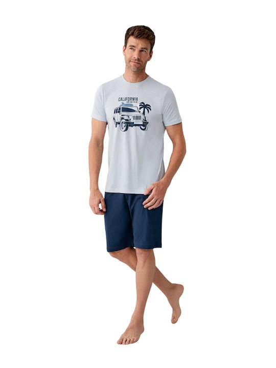 Roly Poly Sommer Herrenpyjama Hellblau