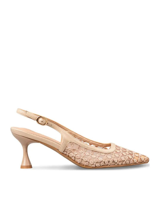 Envie Shoes Pumps mit Mittelhohem Beigen Absatz