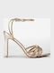 Damen Sandalen mit Strass Gold