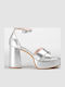 Leather Silver Women's Sandals