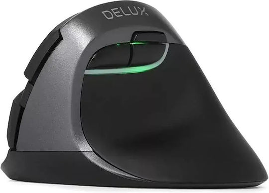 Delux M618 Mini+ Mouse Wireless Ergonomic Vertical Alb