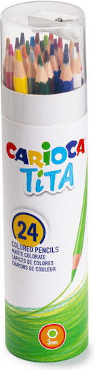 Carioca Colored Pencils Carioca Tita 24 Colors Tube