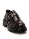 Leather Men's Monk Dress Shoes Brown