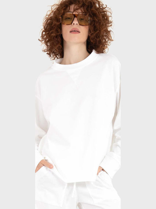 Four Minds Damen Sweatshirt Weiß