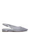 Pantofi Balerini Pentru Femei Slingback Cu Curea În Culoare Argintie