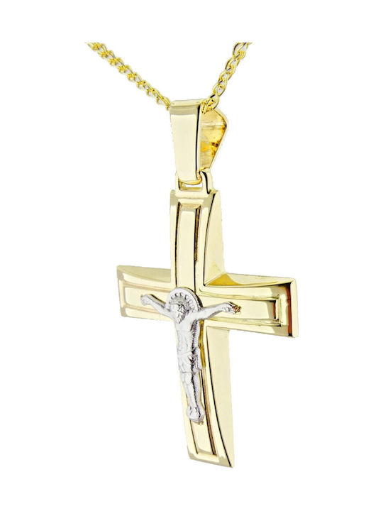 Papadopoulos Gold Men's Gold Cross 14K Without Chain K14.88706