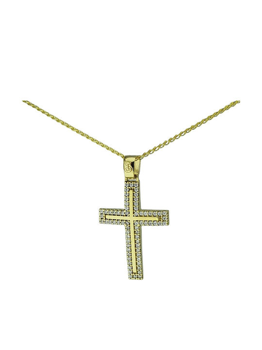 Papadopoulos Gold Women's Gold Cross 14K Without Chain K14.88922