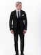 Men's Groom's Suit with Vest Black