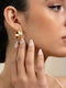 Late Again Gold Plated Steel Hoop Earrings