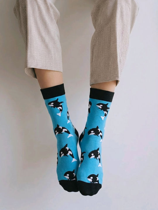 Hoho Socks Γυναικείες Κάλτσες Μπλέ