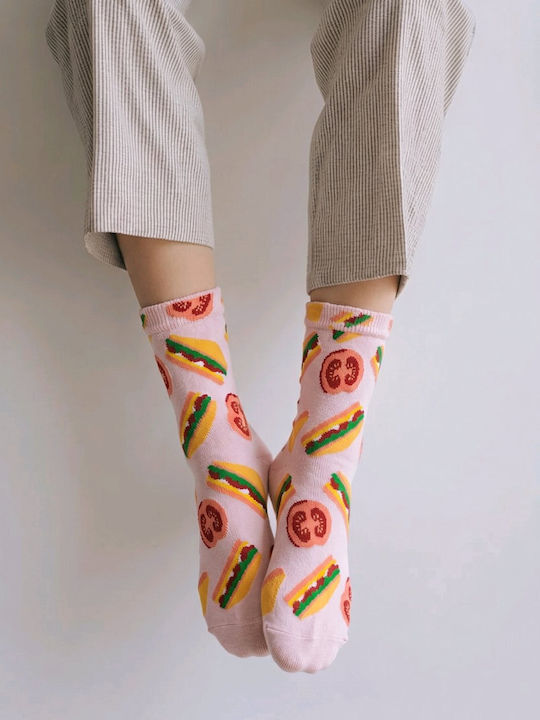 Hoho Socks Damen Socken Rosa