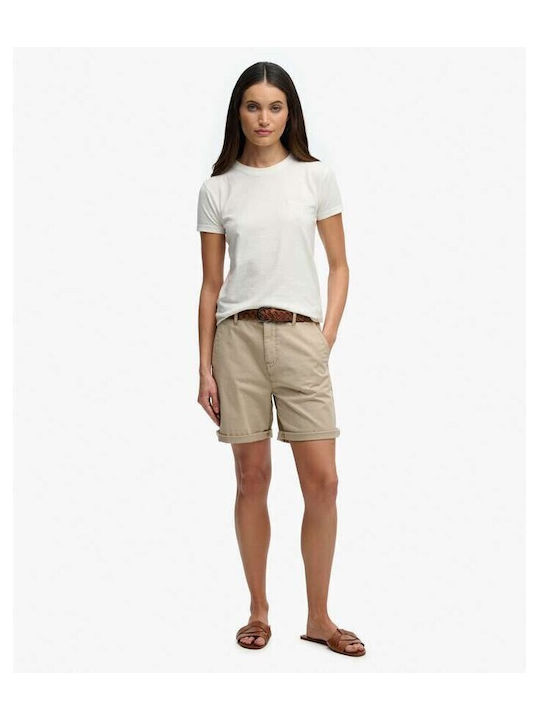 Superdry Γυναικεία Βερμούδα Taupe Brown
