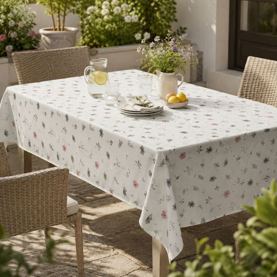 Pucioasa Tablecloth Rotunda Cotton Floral Pastel Ø160cm