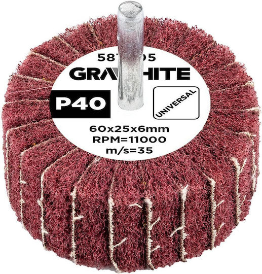 Graphite Flap Disc Abrasive Non-woven Shank 60 X 25 X 6 Mm P40