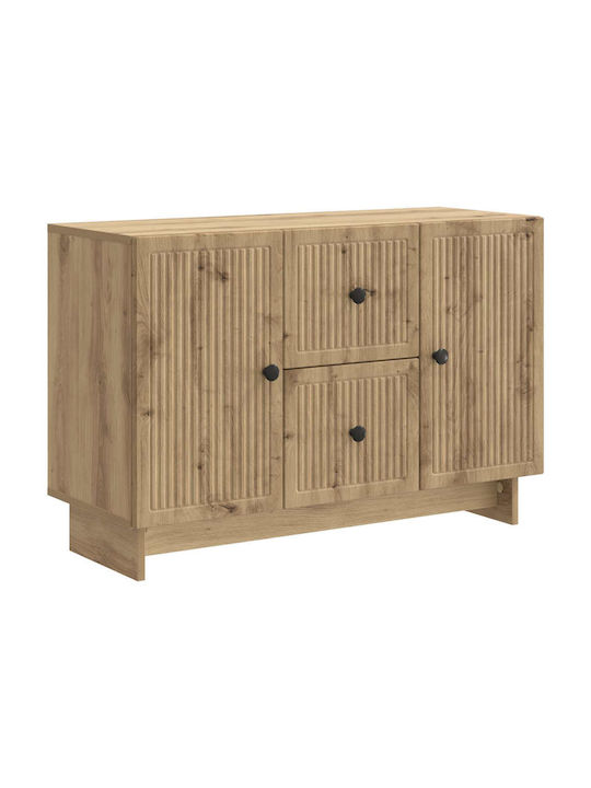 Wooden Sideboard with Drawers Oak 89x34.5x60cm