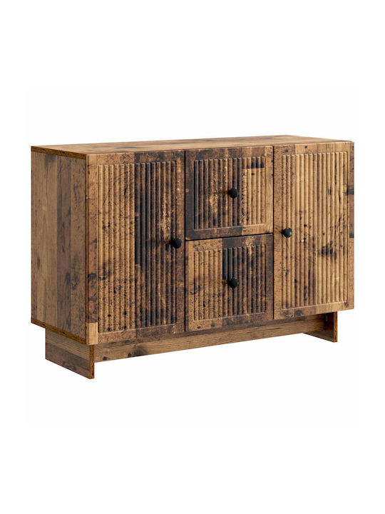 Wooden Sideboard with Drawers Brown 89x34.5x60cm