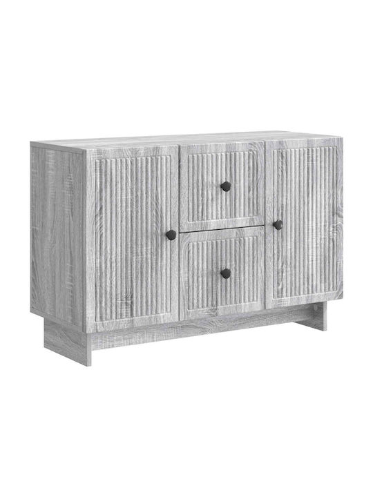 Wooden Sideboard with Drawers Gray Sonoma 89x34.5x60cm