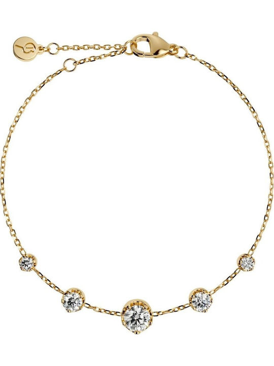 Edblad Women's Gold Plated Steel Bracelet with Zircon 18cm