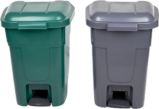 Klikareto Coș de Gunoi Plastic Verde 60l Klikareto Coș de Gunoi Plastic Verde 60l