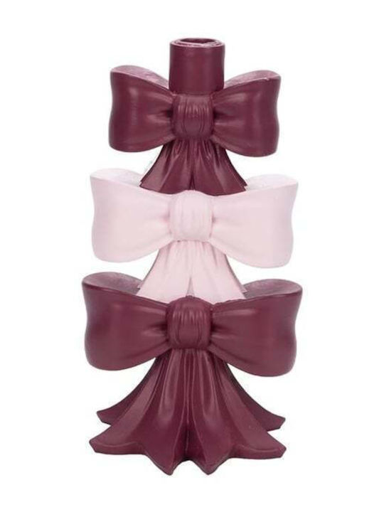 Φιόγκοι Kerzenhalter aus Polyresin in Roter Farbe 14x26.3x15cm