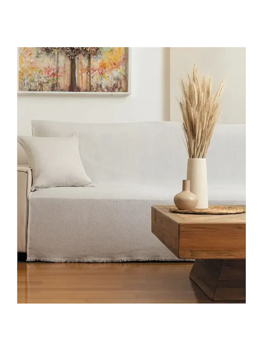 Borea Aura Dreisitzer-Sofa Wurf 180x300cm Ecru