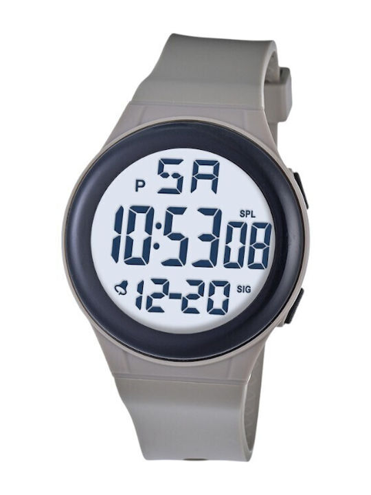 Ψηφιακό Ανδρικό Ρολόι 42mm Μπαταρίας με Γκρι Με...