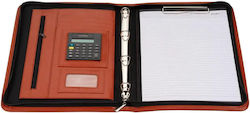 A4 Zip Folder Calculator Brown