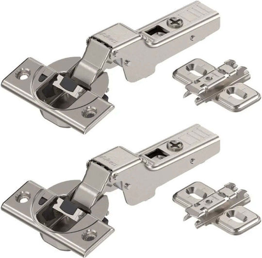 Half-cover Hinge Edge Medium Arm 2 Pieces Blum Clip Top Blumotion 71b3650