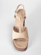 Suede Damen Sandalen Beige