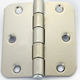 Hinge Rounded Edges 75x75mm Brass 2pcs