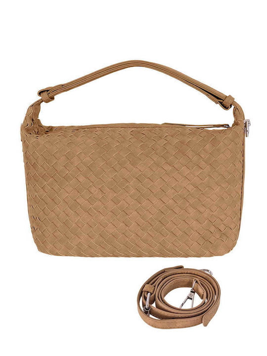 Celestino Women's Suede Look Handbag Beige