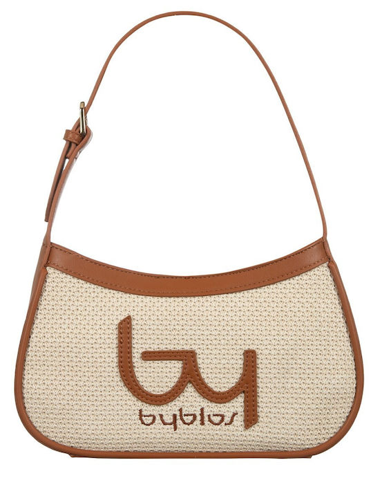 Fabric Women's Shoulder Handbag White