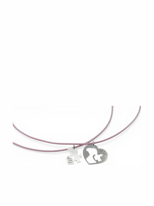MR Creations Double Necklace Made of Silver MR Creations Double Necklace Made of Silver
