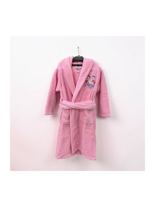 Linea Home Kids Bathrobe Unicorn Pink Hooded