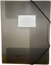 Optima Prod Din Plastic Plastic Folder Corner Elastics Label 500 Microns Optima Smoky
