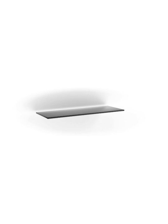 Bolis Italia Raft De Bibliotecă Rectangular Din Sticlă Neagră 12x45cm