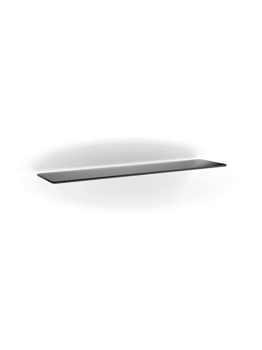 Bolis Italia Rechteckiges Bücherregal aus Glas Schwarz 15x60cm