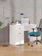 Wooden Desk White 98x45x74cm
