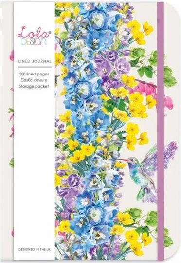Lola Design Σημειωματάριο B6 100 Φύλλων Ριγέ με Σκληρό Εξώφυλλο και Λάστιχο