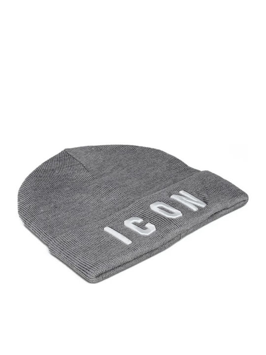 Beanie Unisex Σκούφος Πλεκτός σε Γκρι χρώμα