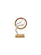 Pair Aluminum Wreath Wood Mango 19 x 7.5 x 31 cm
