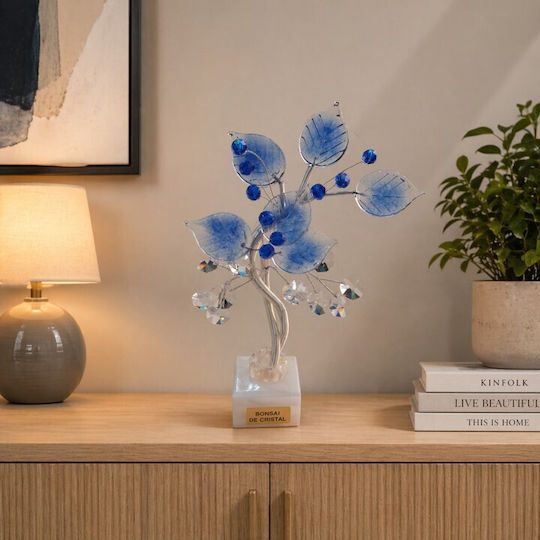Kristall Dekoratives Blume Bonsai Aus Kristall Blau Marmorierte Basis 12x6x20cm Galifas Kristall Dekoratives Blume Bonsai Aus Kristall Blau Marmorierte Basis 12x6x20cm Galifas