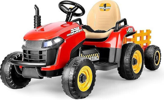 Kinderfahrzeug mit Traktor Elektrisch mit Anhänger 24 Volt Rotes