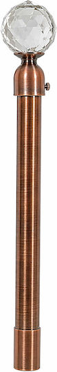 Extendable Metallic Single Curtain Pole Φ16mm 70-120cm Antique Bronze
