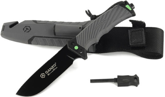 Ganzo Survival Knife Gray in Sheath
