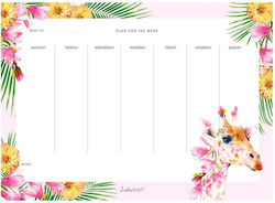 Wöchentliches Planer Botanical Giraffe 21x30 Lola Design Wöchentliches Planer Botanical Giraffe 21x30 Lola Design